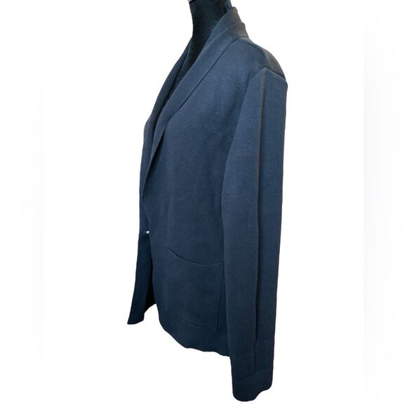 Summersalt Knit Weekend Blazer Size Medium Black Organic Cotton Classic Preppy - Picture 5 of 8